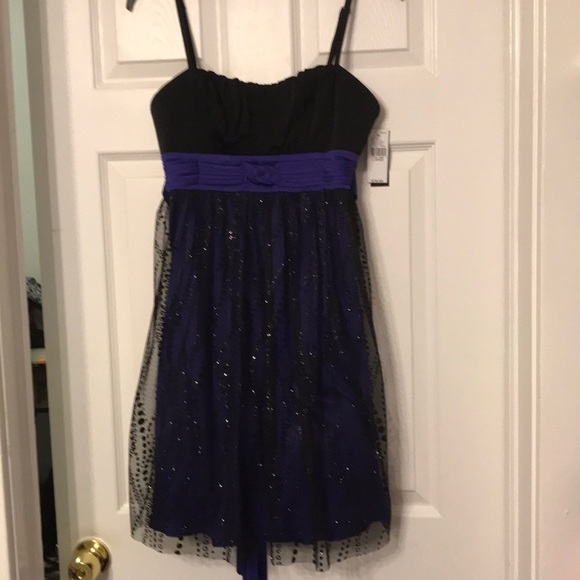 NWT iz Byer Dress, in Black and Purple - Picture 1 of 5